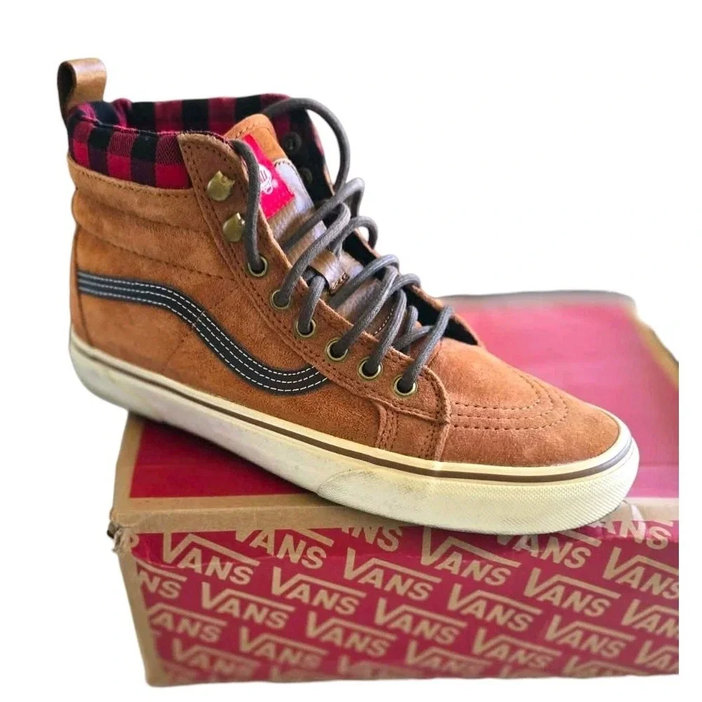 Vans Mte High‎ Shoes Mens Size 8 Womens 9.5 Glazed Ginger Boots Brown